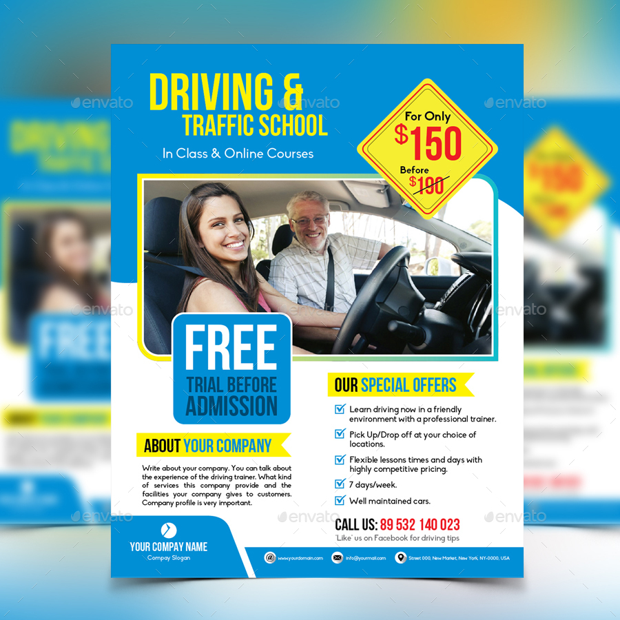 Driving Training Flyer by design_station GraphicRiver